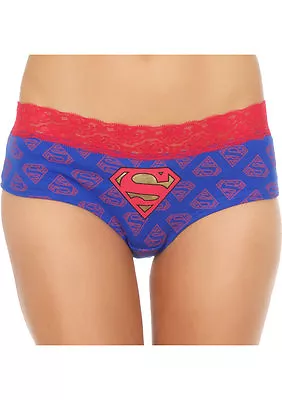 SuperMan Pantie Logo Pattern Small Red Blue Comic Super Hero Clark Fan Lingerie • $9.09