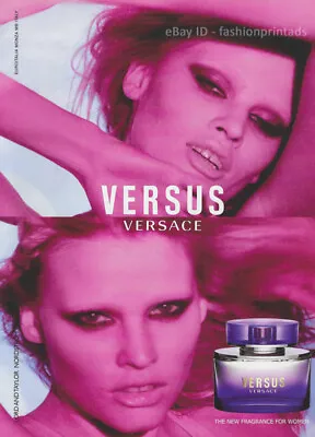 VERSACE Fragrances 1-Page Magazine PRINT AD 2010 LARA STONE • $6