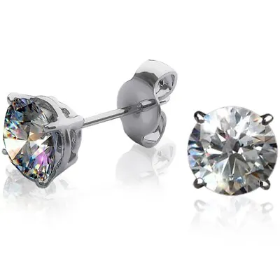 I Carat Diamond Stud Earrings For Women Real Natural Diamonds In 14K White Gold • $899