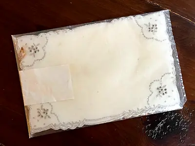 6 Vintage Madeira Linen Cocktail Napkins W/Hand Embroidery New Old Stock YY680 • $35