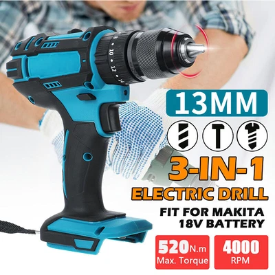 £24.99 • Buy Cordless Drills Brushed Replacement Hammer Body Only For Makita DHP458Z 18V LXT