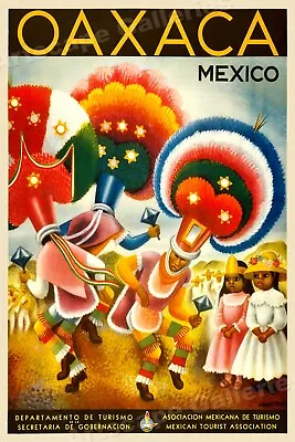 Visit Oaxaca Mexico - 1947 Vintage Style Travel Poster - 16x24 • $13.95