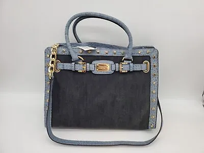 NWT MICHAEL KORS Hamilton Studded Tote Bag - Dark Denim • $359.20