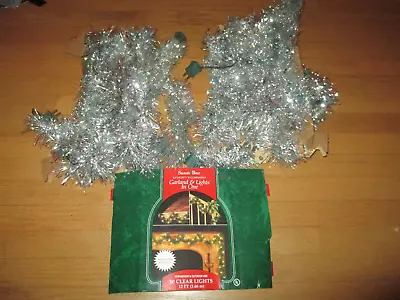 50 Indoor/Outdoor Electric Clear Illuminated Lights 12 Foot Garland New X Mas • $19.95