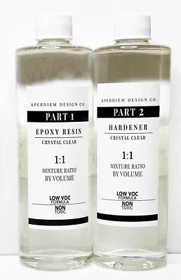 Crystal Clear Epoxy Resin 1:1 Mixing Ratio - 16oz Kit • $22.99