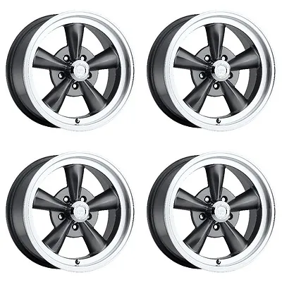 $560 • Buy Set 4 15  Vision American Muscle 141H Legend Machined Lip 15x7 5x4.5 Rims 6mm