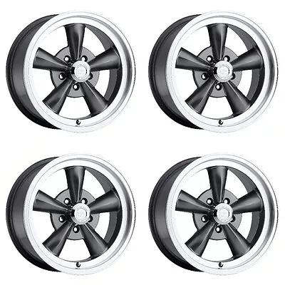 $560 • Buy Set 4 15  Vision American Muscle 141H Legend Machined Lip 15x7 5x4.5 Rims 6mm