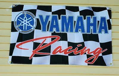 Yamaha Racing 36 X60   Flag/Banner 100D Polyester 4 Grommets For Bar Brand New • $14.99