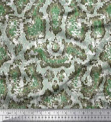 Soimoi Cotton Poplin Fabric Snake Animal Skin Printed Craft Fabric-5Yr • $11.58