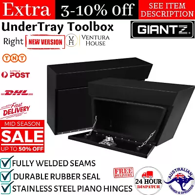 $177.63 • Buy Giantz Under Tray Tool Box Ute Steel Toolbox Trailer Undertray Toolboxes Black 