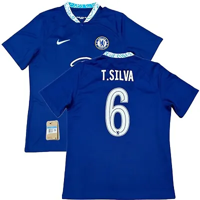 2022/23 Chelsea UCL Home Jersey #6 T. Silva Medium Nike Soccer Cup Version NEW • $99