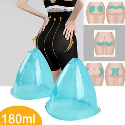 $36.79 • Buy XXL 180ML Extra-Large Breast Enhance Butt Lifting Cups For Vacuum Therapy Blue