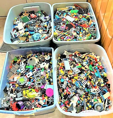 Clean 100% Genuine LEGO 5 LB Lots Pounds Bulk Sanitized W/ FREE MINIFIGURE • $33.95