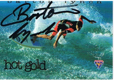 $20 • Buy BARTON LYNCH 1995 SIGNED Futera HOT SURF Trading Card.