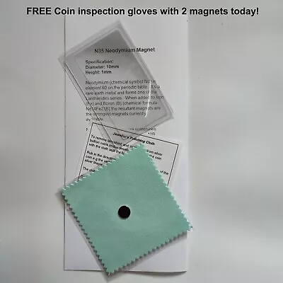 £4.99 • Buy Rare Earth Neodymium Testing Magnet Pure/925/999 Silver Solid Gold Coins Tester.