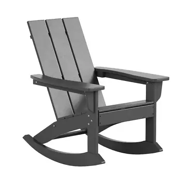 Modern Outdoor Patio Porch Rocking Chair In Gray • $79.99