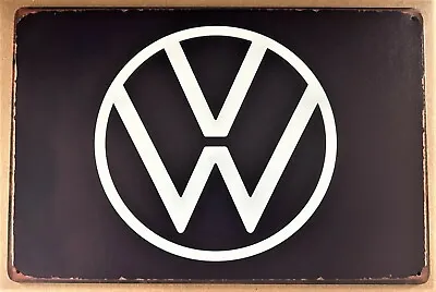 VW Logo Volkswagen Tin Sign (23 Window Type 1 Kombi Bug Beetle Westy Samba W5527 • $9.99