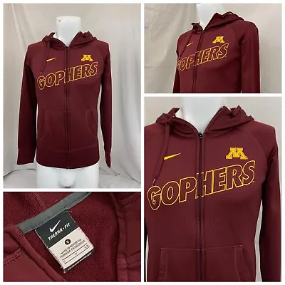 Minnesota Gophers Nike Hoodie Jacket S Men Maroon Therma Fit Mint YGI Q1-13 • $24.99