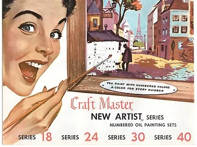 Vintage Catalog: CRAFT MASTER  New Artist Series  Numbered Oil Painting Sets • $11.88