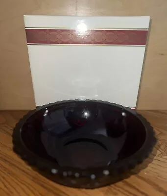 Avon Cape Cod Ruby Red 9  Serving Bowl Scalloped Rim 1876 New 2 Available • $14.99