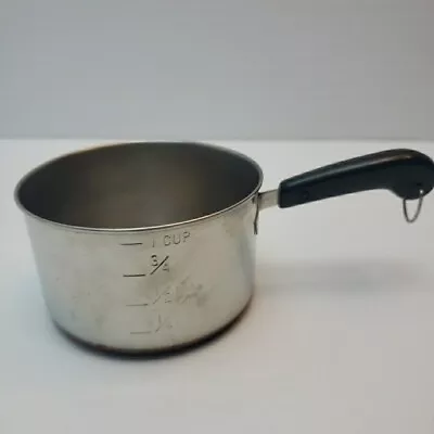 Vintage REVERE WARE Copper Bottom 1 Cup Measuring Butter Warmer Sauce Pan • $12.99