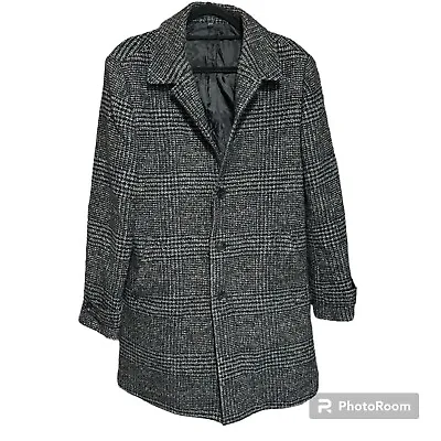 J.Crew Factory Thompson Wool Blend Top Coat Men's Size 40 Gray Brown Jacket • $70