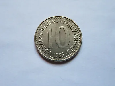 Yugoslavia Rare 10 Ten Dinara Coin 1983 Dinarjev Jugoslavija Collectible Dinar • £3.99