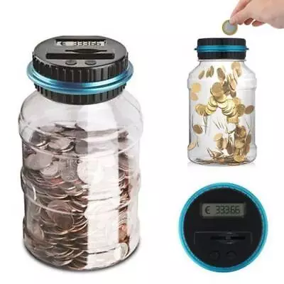 Digital Coin Counter LCD Electronic Display Jar Sorter Money Box Counts Coins UK • £10.40