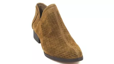 Vince Camuto Perforated Suede Booties Clorieea Pumpernickle • $26.39