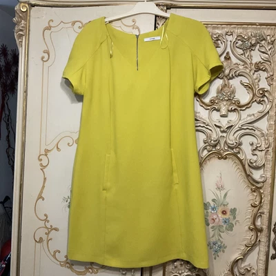 $8.73 • Buy Spring/ Summer Yellow Sheath Dress Work / Wedding / 16