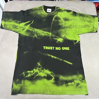 1994 Vintage X Files 'Trust No One' T-shirt Single Stitch Stanley Desantis L AOP • $100