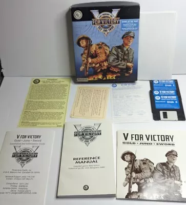 Wargame V For Victory D-Day Normandy 1944 Three-Sixty Pacific Mac Big Box CIB • $24.99