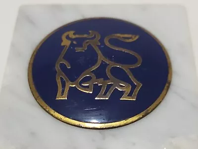 Vtg Merrill Lynch Marble Tile Enamel Logo Badge Employee Award Paperweight Rare! • $59.96