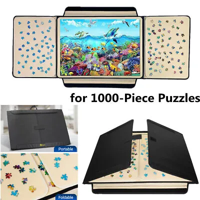 Portable Jigsaw Puzzle Board Mat Hold Up To 1000PCS Puzzle Carrier For Adult Kid • $69.87