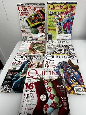 McCall's Quick Quilts & Quilting Magazines Lot Of 7 2011 2017 2018  Patterns • $22.99