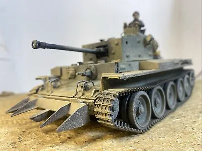Built 1/35 Tamiya British Cromwell D-Day  Hedgehog Tank  Weathered Paint  1-fig • $39.83
