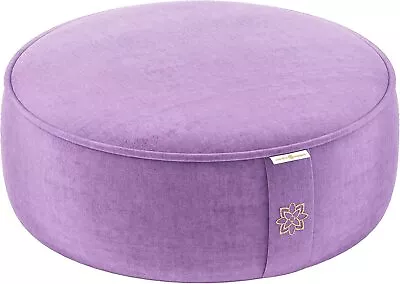 Mindful And Modern Velvet Meditation Large Buckwheat Cushion For Yoga Violet • $60.42