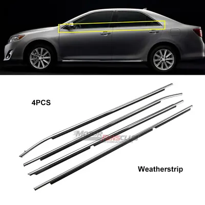 Black Chrome Window Trim Moulding Weatherstrip For Toyota Camry 2012 2013 2014 • $53