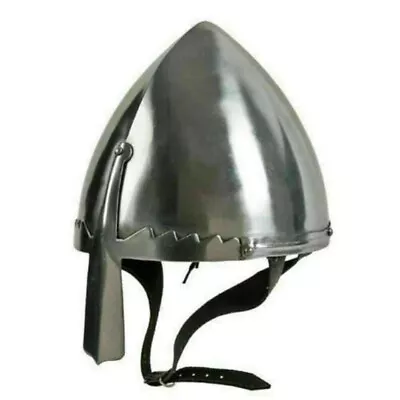 Viking Nasal Helmet Medieval Warrior Armor For LARP Lovers Fantasy Cosplay Helm • $65.65
