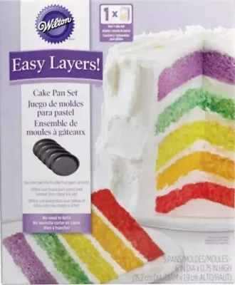 Wilton Easy Layers Cake Pan Set Of 5 2105-0112 NO BOX • $14