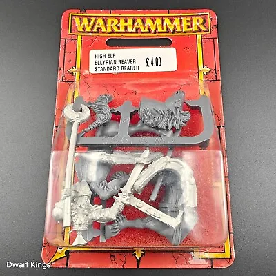 Warhammer Ellyrian Reaver Standard Bearer High Elf  Metal Classic Sealed 1997  • $61.65