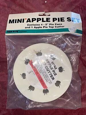 MINI Apple Pie Set 4 Pans 5  & Pie Top Cutter Vintage Fox Run Craftsmen • $14.99