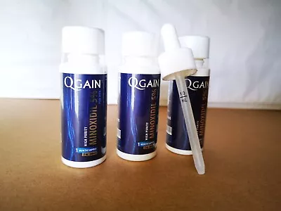 Qgain High Purity MINOXIDIL 5% Extra Strength 3 Month Supply MADE IN USA • £33.99