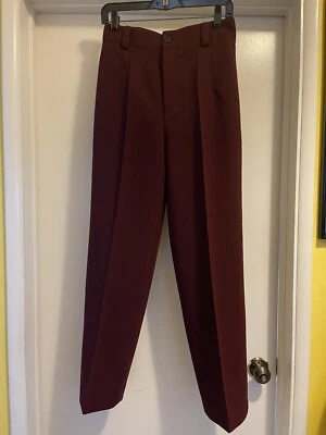 $6.40 • Buy Zara Women’s  Francois Burgundy Pants Small