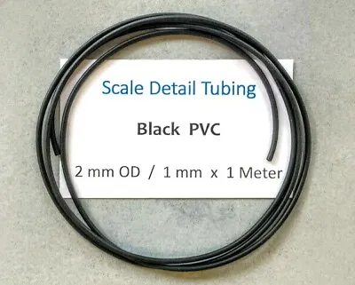 £3.85 • Buy 2 Mm Black PVC Tubing For Scale Model Detailing, Upgrade- Free Postage Worldwide