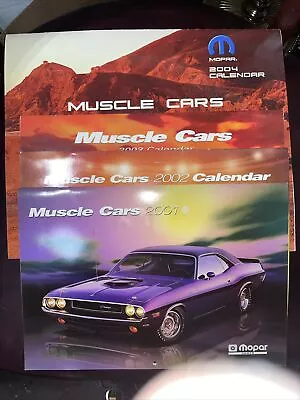 Lot Of 4 Mopar Muscle Cars Calendars 2001-2004 • $30