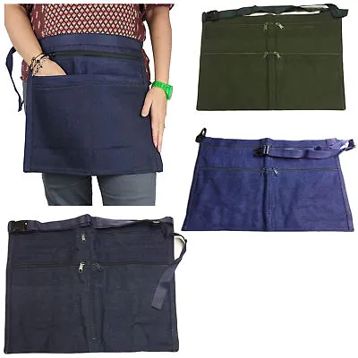 £14.51 • Buy 6 Pocket Denim Market Trader Money Belt Bag Apron Pouch Adjustable Waist Strap