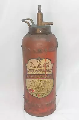 Vintage / Antique L & G Fire Appliance Company Ltd Fire Extinguisher London UK • $19.99