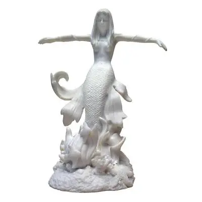 Enchanting Little Mermaid Siren Of The Sea Water Spirit Bonded Marble Sculpture • $70.90