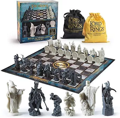 The Noble Collection The Lord Of The Rings  Chess Set: Battle For Middle-Earth • £45.95